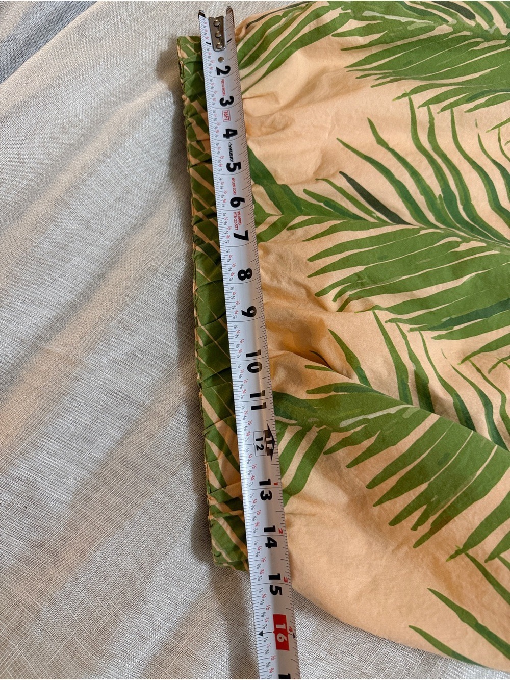 Katie Lime Palm Print Cotton Skirt - Made in USA - M - Picture 6 of 8